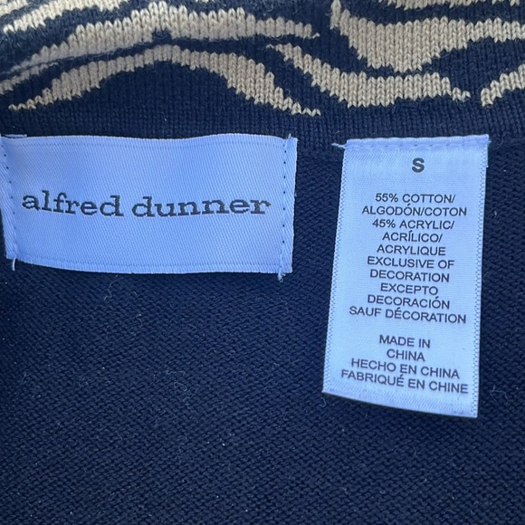 Alfred Dunner zip-up cotton-blend sweater S-M - Picture 6 of 9